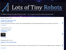 Tablet Screenshot of lotsoftinyrobots.com